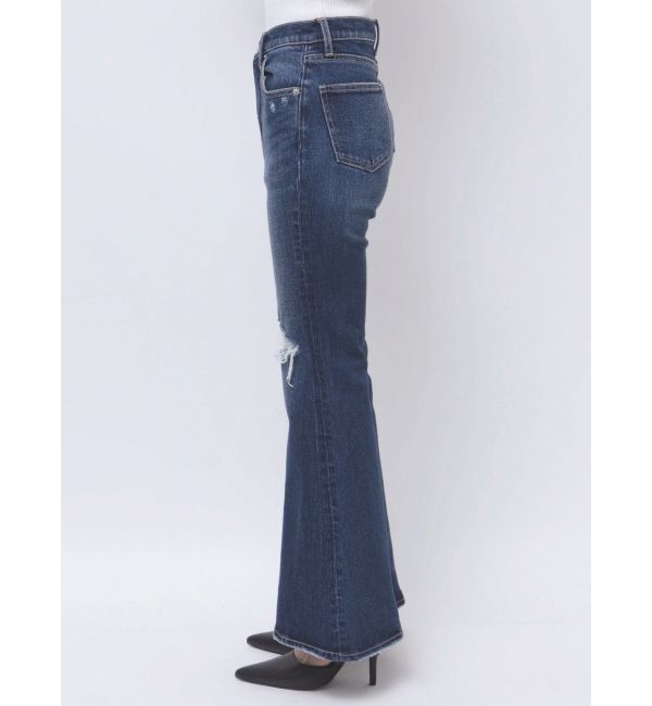 GYDA「ハイウエストダメージフレアデニムパンツ」|デニム|