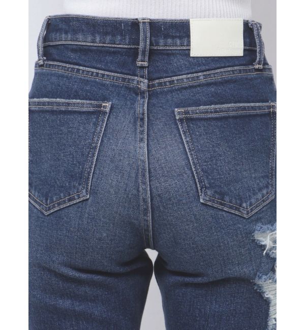 GYDA「ハイウエストダメージフレアデニムパンツ」|デニム|