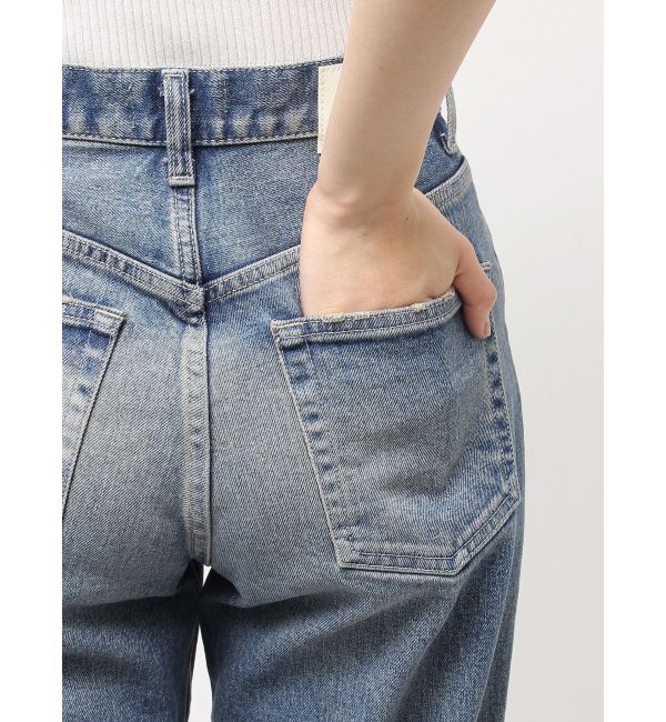 GYDA「ハイウエスト tear up damageストレートワイドデニムパンツ」|デニム|