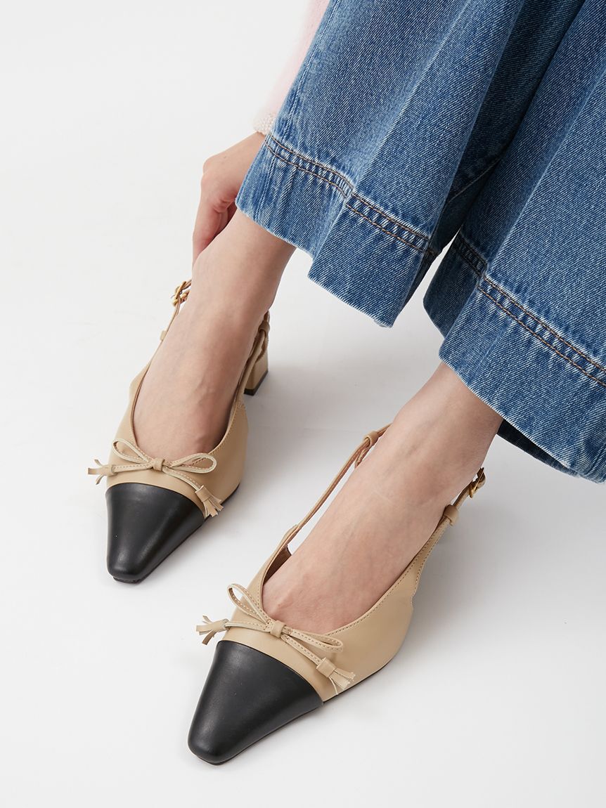 Mila Owen「リボンスリングパンプス」|パンプス|