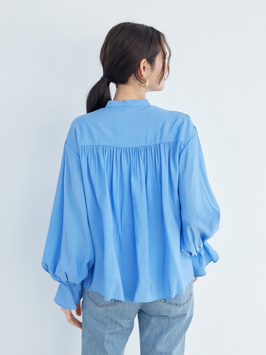 Mila Owen「フレアスリーブスキッパーラッフルブラウス」|シャツ・ブラウス|