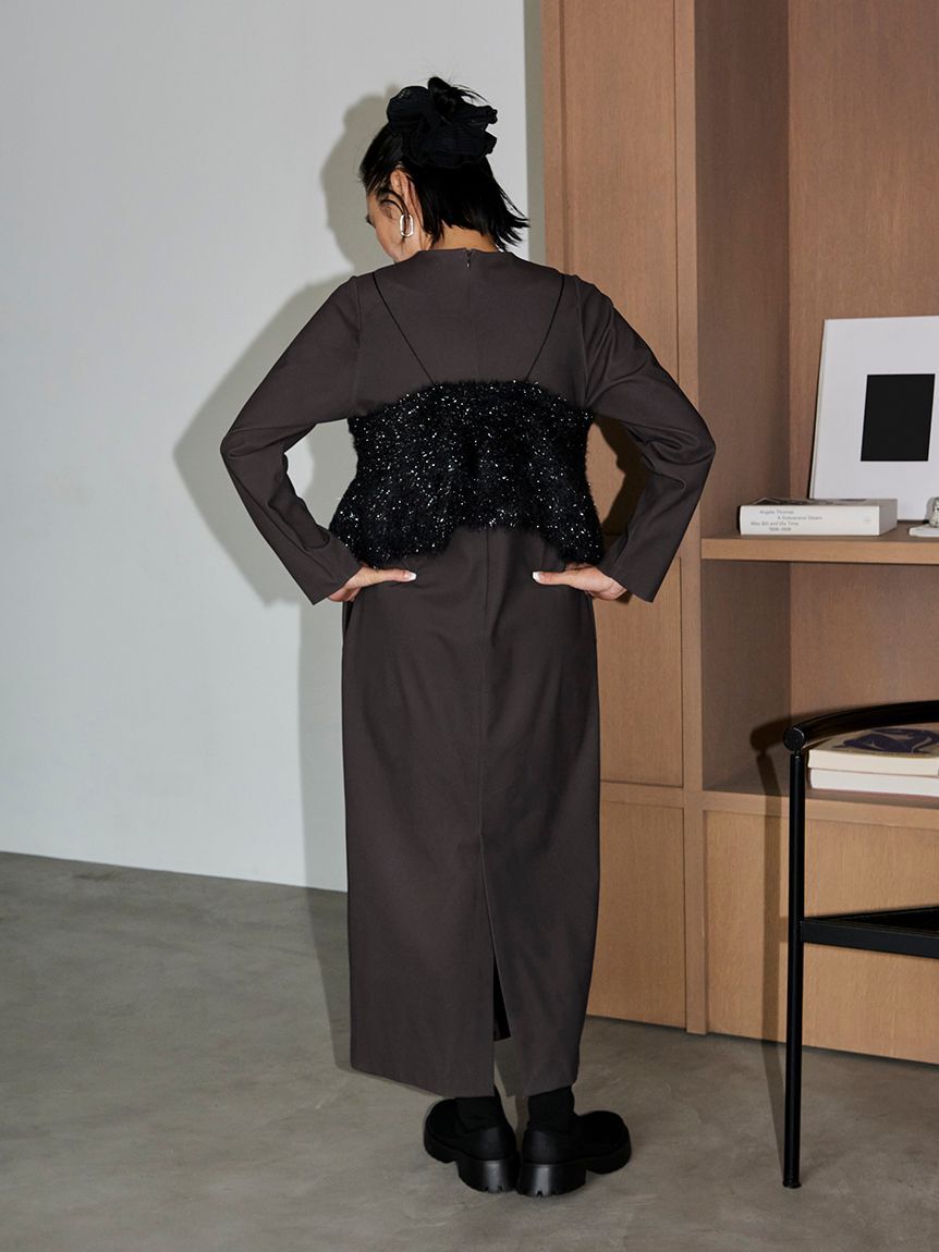 emmi atelier「チェックオーガンジーシュシュ」|ヘアバンド|