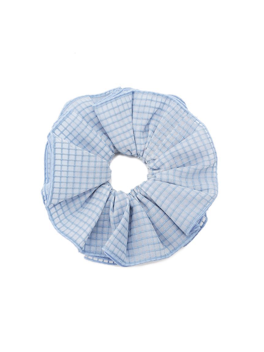 emmi atelier「チェックオーガンジーシュシュ」|ヘアバンド|