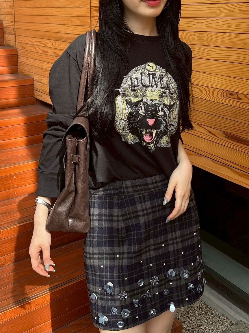 LILY BROWN「【LILY BROWN&times;PUMA】バリエプリントロングスリーブTシャツ」|Tシャツ・カットソー|