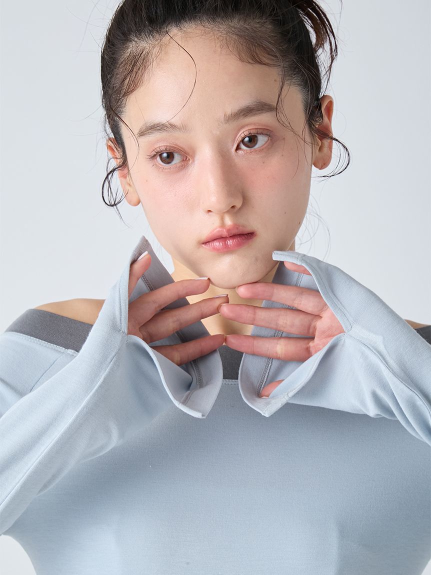 LILY BROWN Lingerie「【LILY BROWN Lingerie&times;FRUIT OF THE LOOM】2wayオフショルダートップス」|Tシャツ・カットソー|