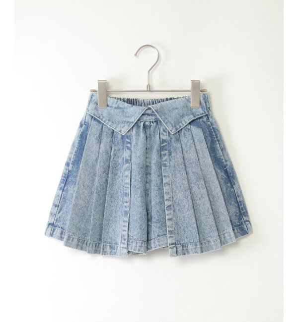 ikka kids「ＷＡＳＨデニムＷラップキュロット」|スカート|