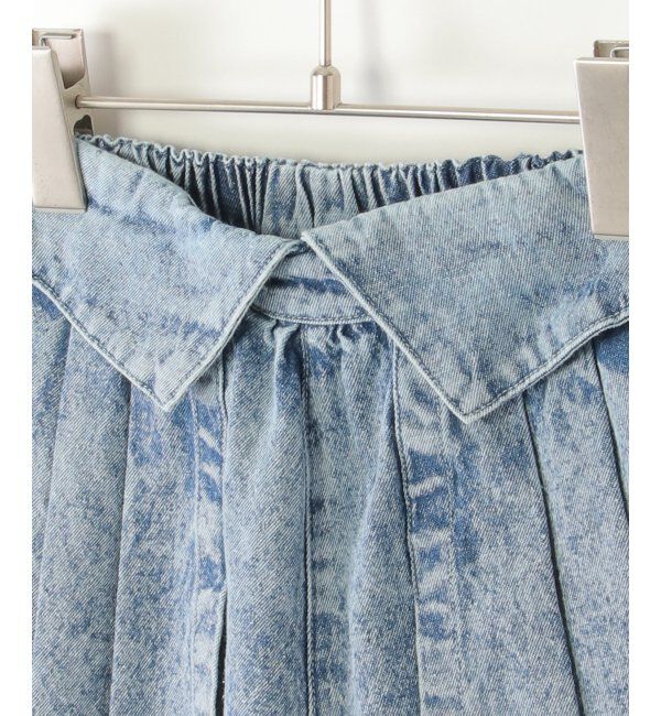 ikka kids「ＷＡＳＨデニムＷラップキュロット」|スカート|