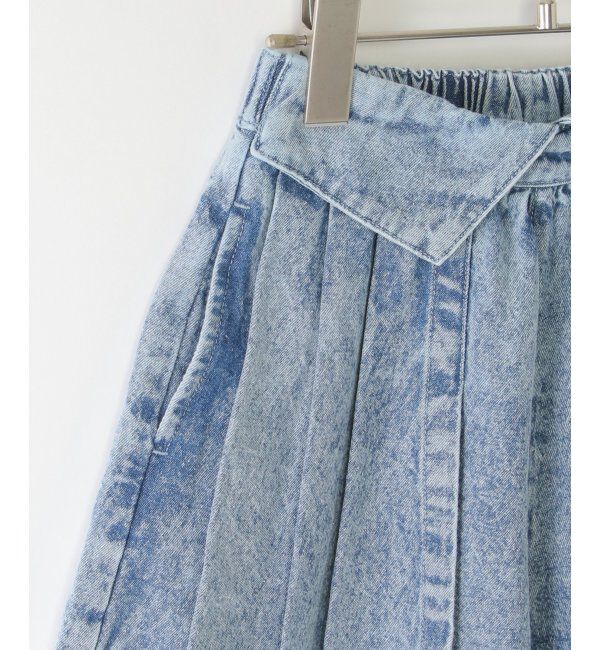 ikka kids「ＷＡＳＨデニムＷラップキュロット」|スカート|