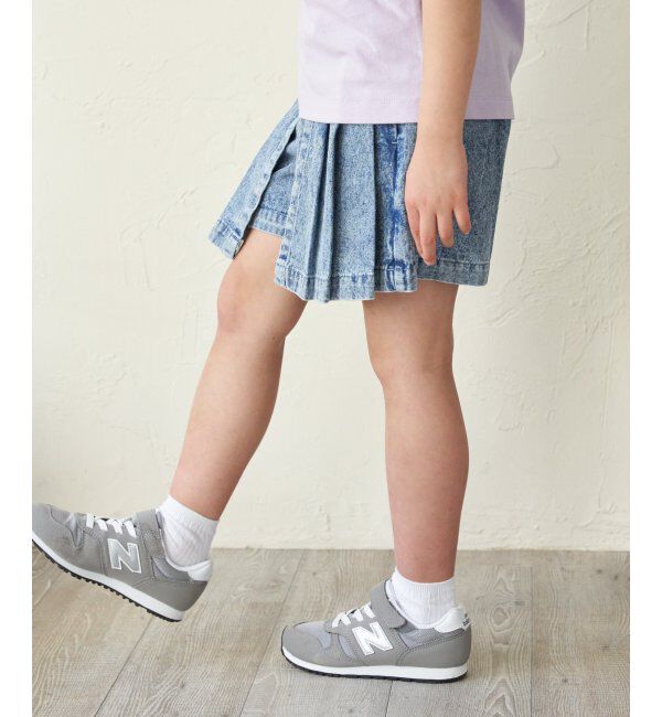 ikka kids「ＷＡＳＨデニムＷラップキュロット」|スカート|