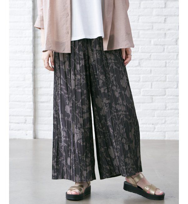 ikka「さらっとプリーツワイドパンツ」|その他|