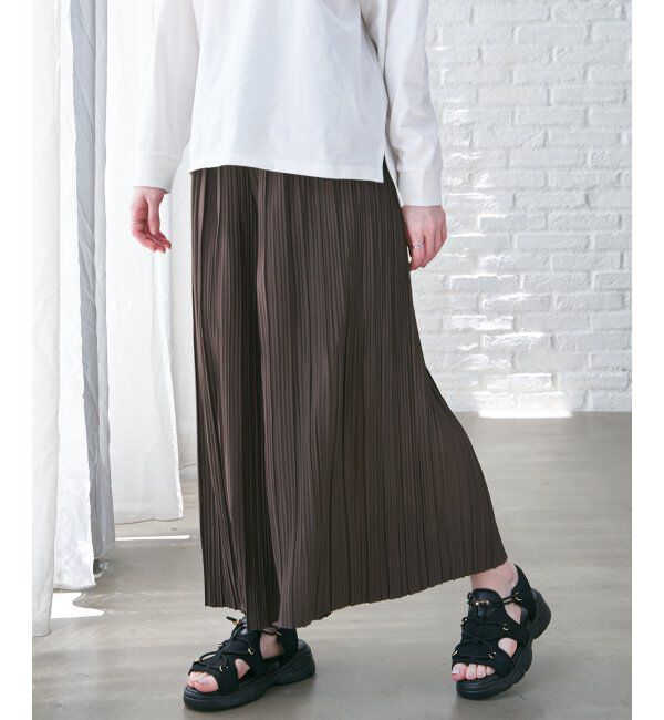 ikka「さらっとプリーツワイドパンツ」|その他|