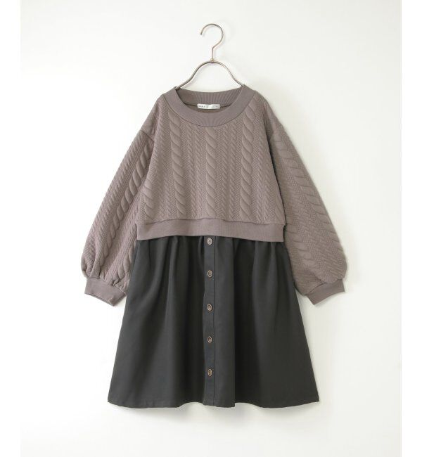 ikka kids「フクレジャカードドッキングスカートワンピース（120~160cm）」|スカート|