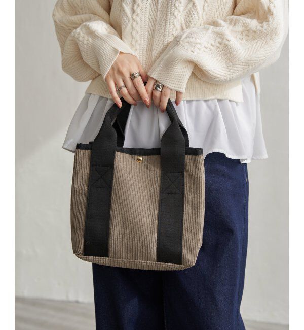 Lbc with Life「ファスナー仕切りトートバッグ」|その他|グレー