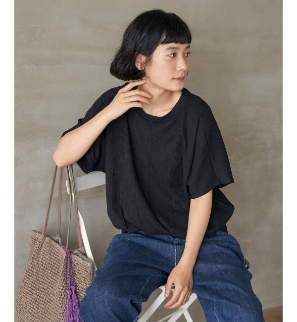 Lbc with Life「楊柳ドルマン裾タックプルオーバー」|その他|