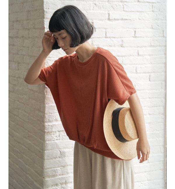 Lbc with Life「楊柳ドルマン裾タックプルオーバー」|その他|