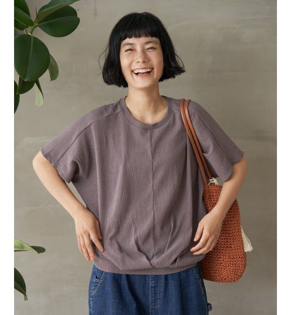 Lbc with Life「楊柳ドルマン裾タックプルオーバー」|その他|