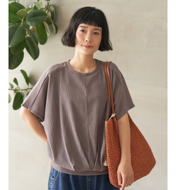 Lbc with Life「楊柳ドルマン裾タックプルオーバー」|その他|