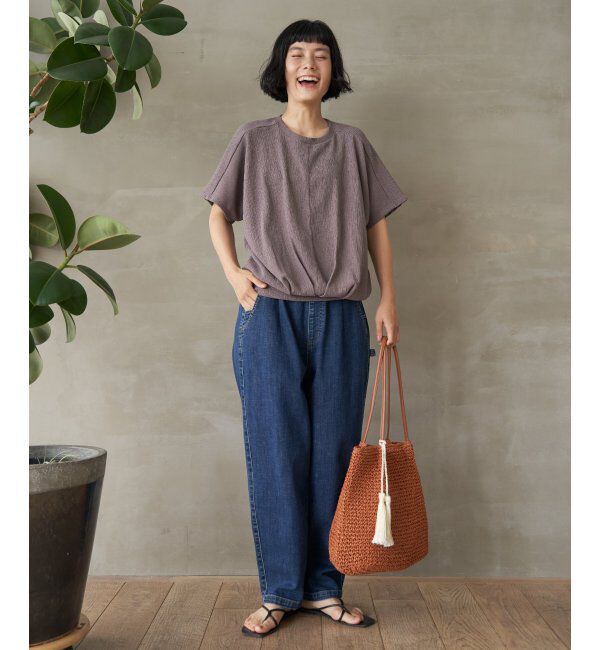 Lbc with Life「楊柳ドルマン裾タックプルオーバー」|その他|