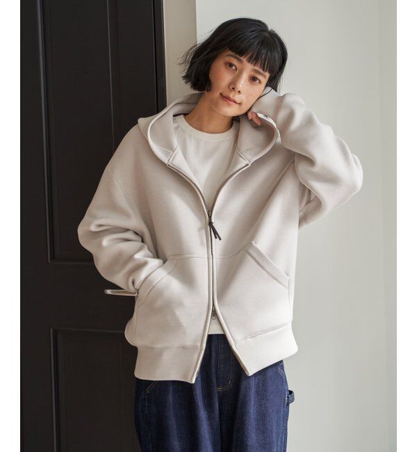 Lbc with Life「ポンチダブルジップビッグパーカー」|カーディガン|アイボリー