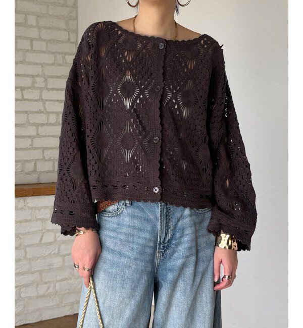 Lbc with Life「モチーフレース2WAYカーデプルオーバー」|その他|チャコール