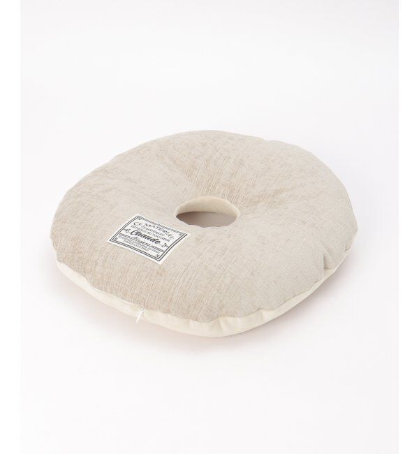 Lbc with Life「シェニールビーズドーナツクッション」|クッション・クッションカバー|ベージュ