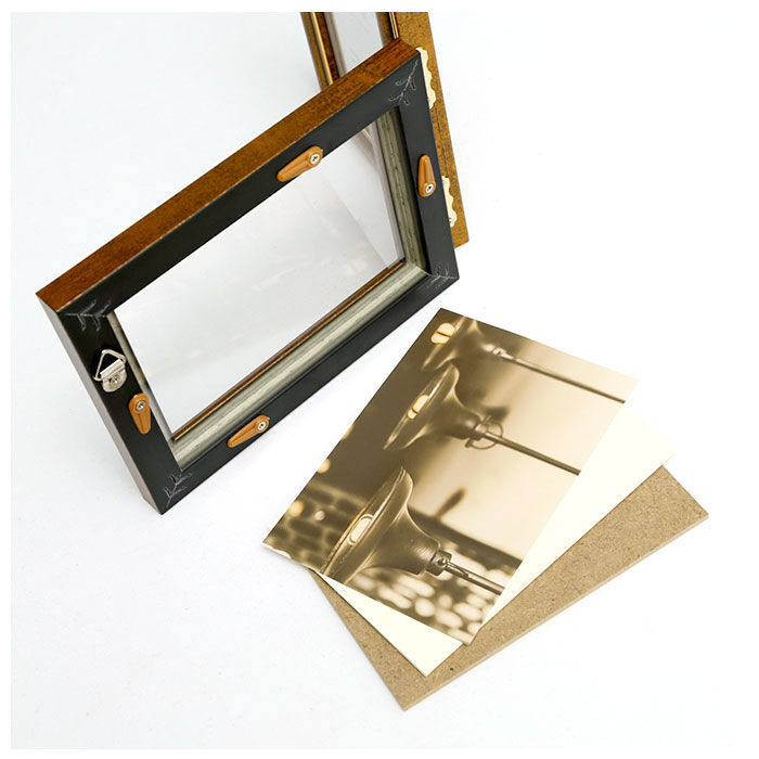 BACKYARD FAMILY「フォトフレーム 木製 おしゃれ 通販 スタンド 壁掛け 写真立て 複数 2枚 L版 L判 2面」|その他|