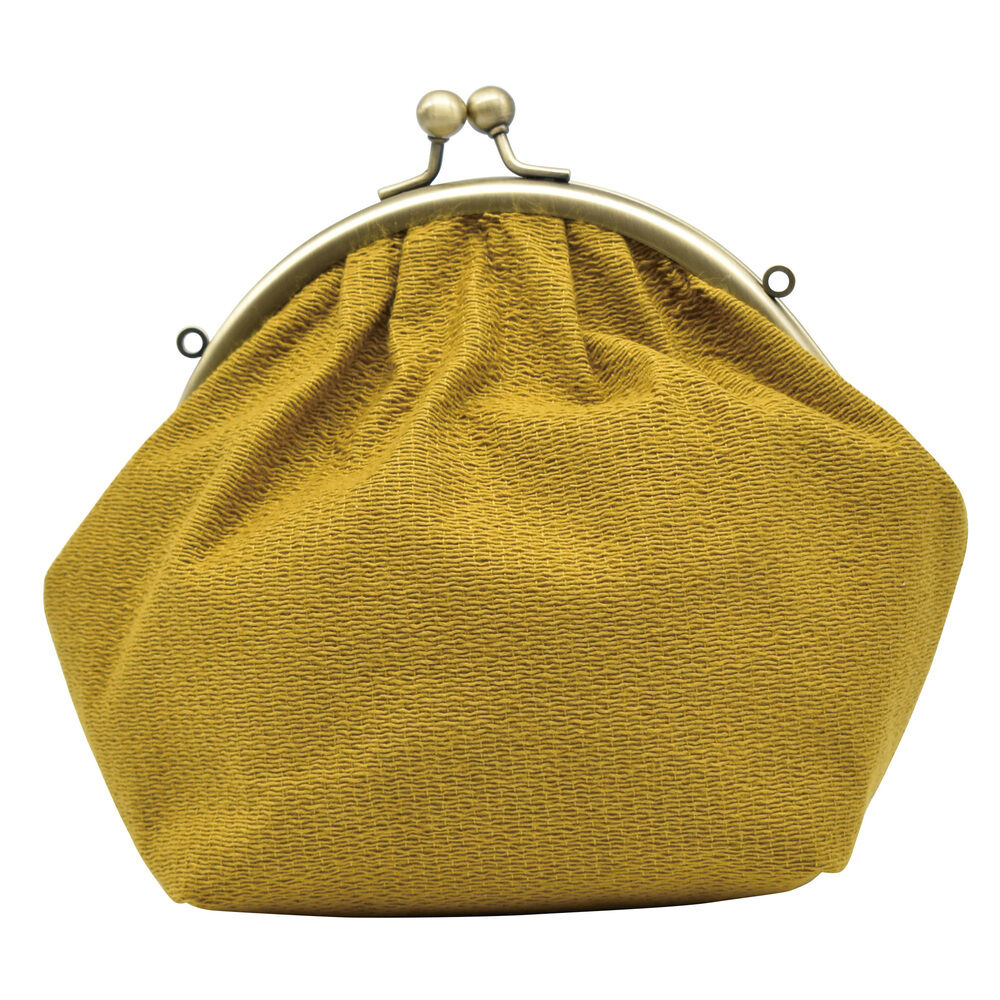 BACKYARD FAMILY「がま口 ポーチ 通販 2WAY まるポーチ ショルダーバッグ ミニショルダー ショルダーバック」|ショルダー・メッセンジャー|イエロー1