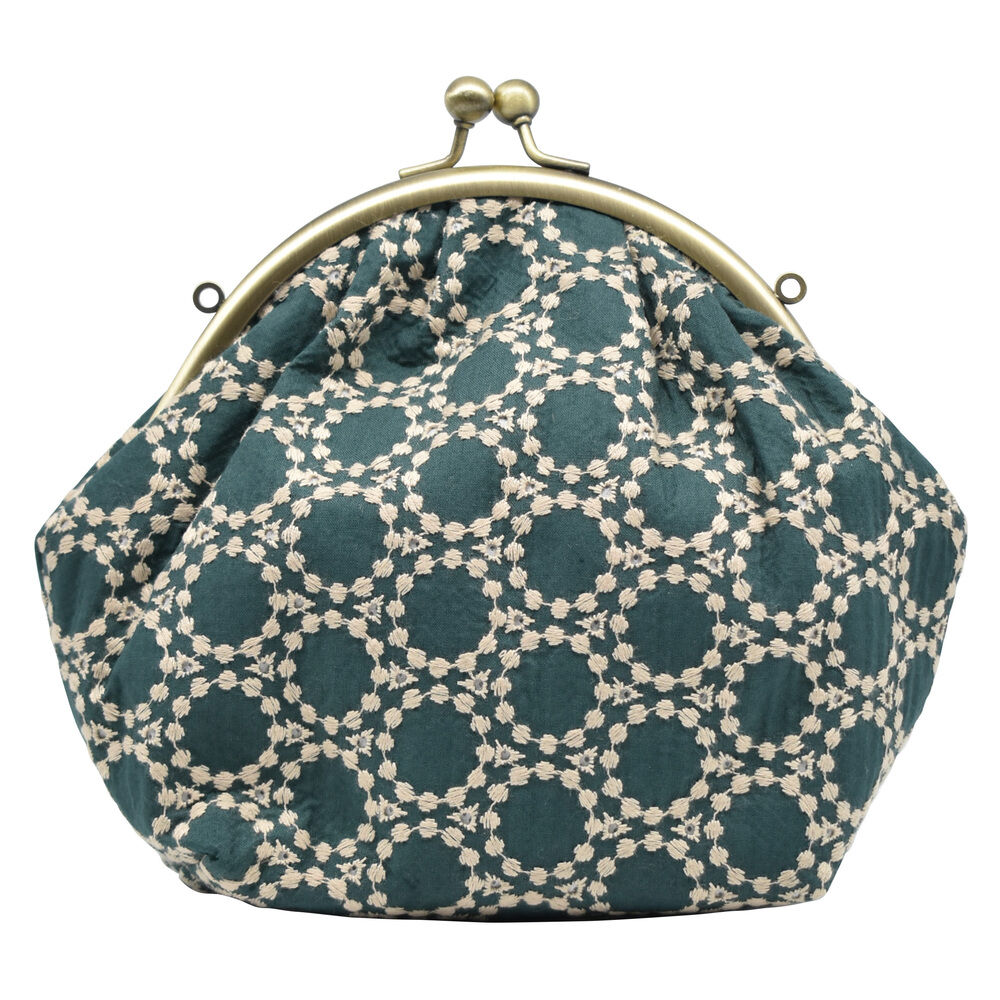 BACKYARD FAMILY「がま口 ポーチ 通販 2WAY まるポーチ ショルダーバッグ ミニショルダー ショルダーバック」|ショルダー・メッセンジャー|グリーン1