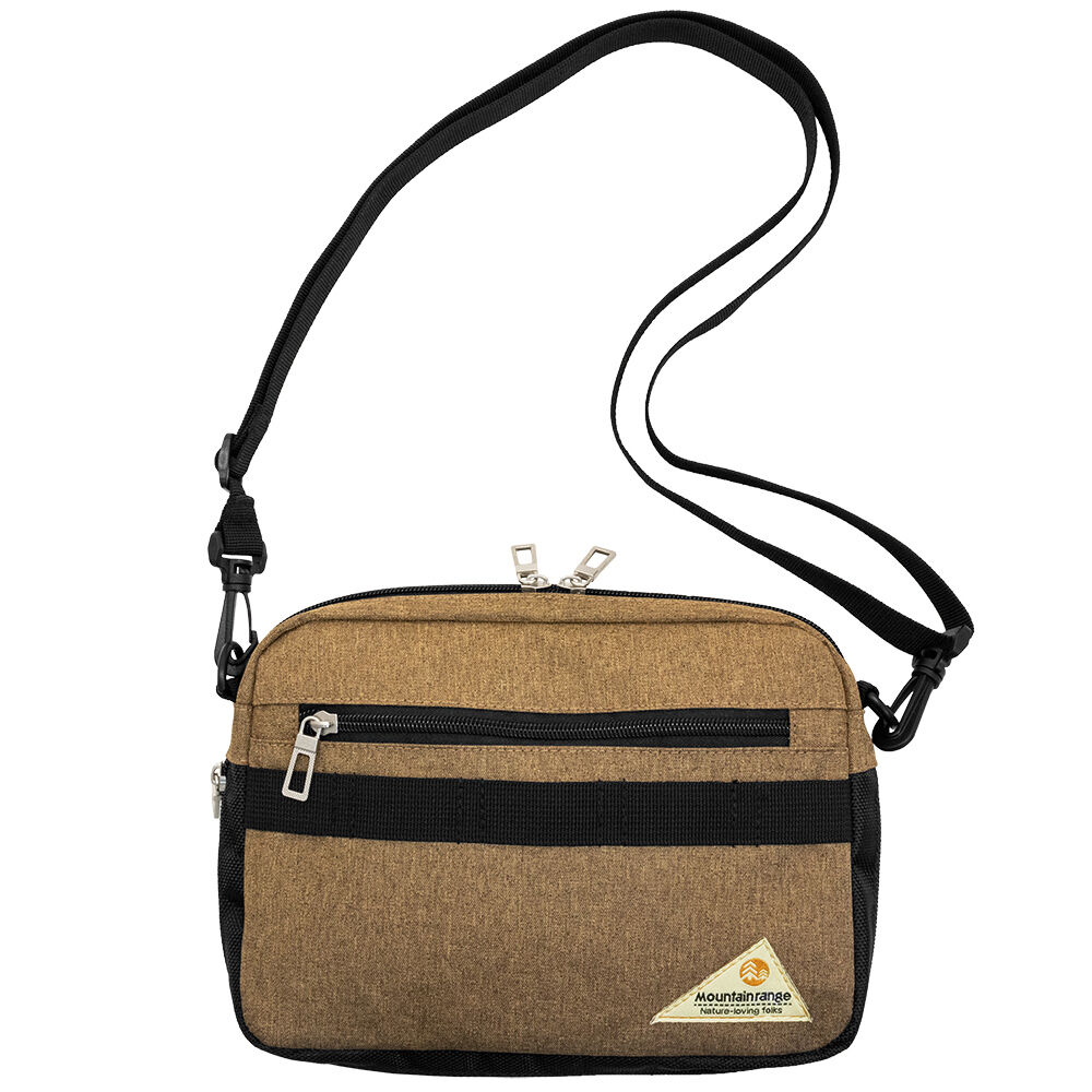 BACKYARD FAMILY「ショルダーバッグ メンズ 撥水 通販 小さめ 斜めがけ マチあり マチ拡張 コンパクト A4」|ショルダー・メッセンジャー|ブラウン1