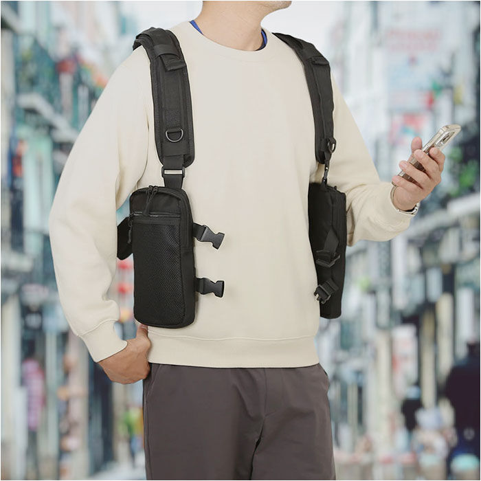 BACKYARD FAMILY「着るバッグ ベスト 通販 ボディバッグ ボディーバッグ ベストバッグ ボディバック ベスト型」|ショルダー・メッセンジャー|