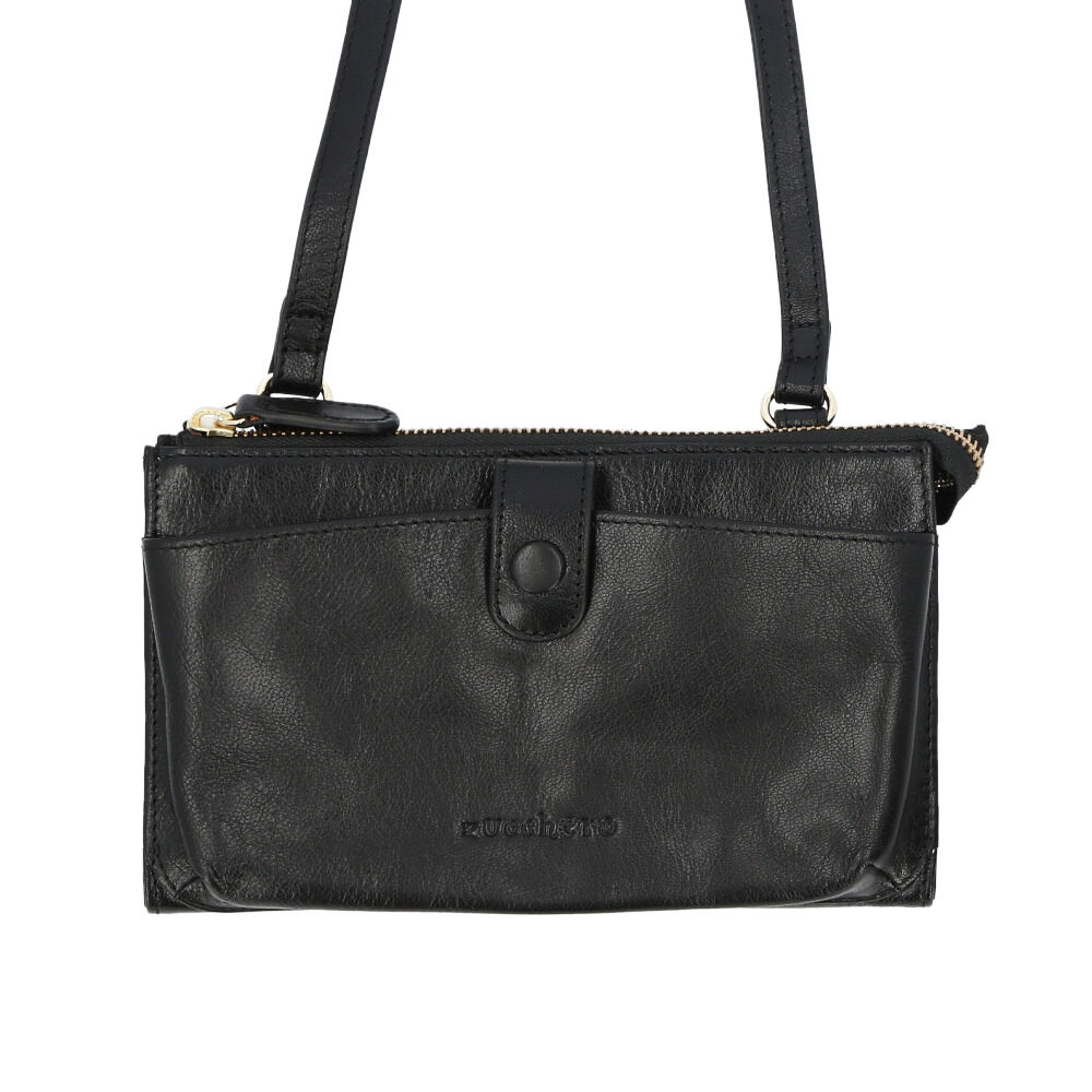 BACKYARD FAMILY「ズッケロ バッグ ショルダー ゴートレザー 通販 ショルダーバッグ ショルダーバック」|ショルダー・メッセンジャー|ブラック1