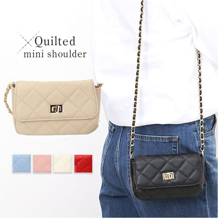 BACKYARD FAMILY「ショルダーバッグ 小さめ 通販 キルティング 斜め掛けバッグ ミニバッグ チェーンベルト」|ショルダー・メッセンジャー|