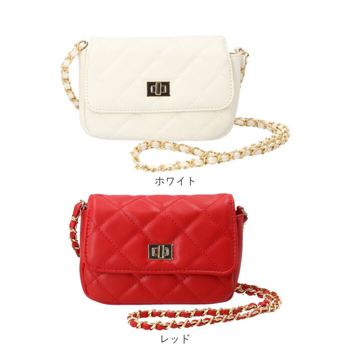 BACKYARD FAMILY「ショルダーバッグ 小さめ 通販 キルティング 斜め掛けバッグ ミニバッグ チェーンベルト」|ショルダー・メッセンジャー|