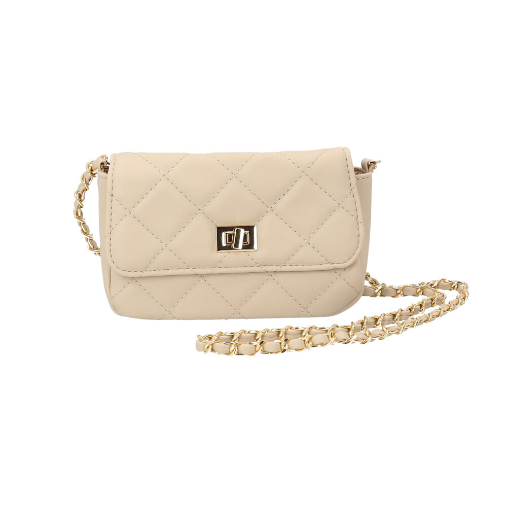 BACKYARD FAMILY「ショルダーバッグ 小さめ 通販 キルティング 斜め掛けバッグ ミニバッグ チェーンベルト」|ショルダー・メッセンジャー|ベージュ1