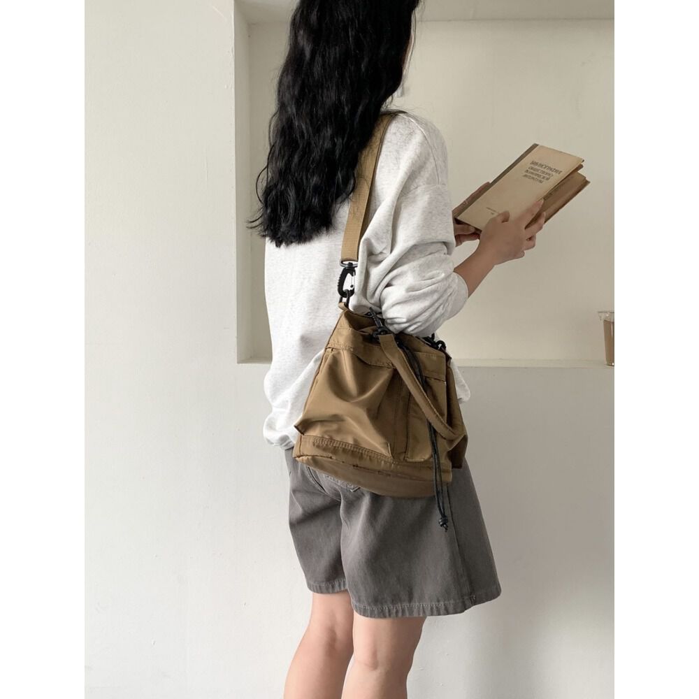 BACKYARD FAMILY「巾着バッグ ショルダー 通販 ショルダーバッグ ショルダーバック レディース 巾着ショルダーバッグ」|ショルダー・メッセンジャー|ブラウン1