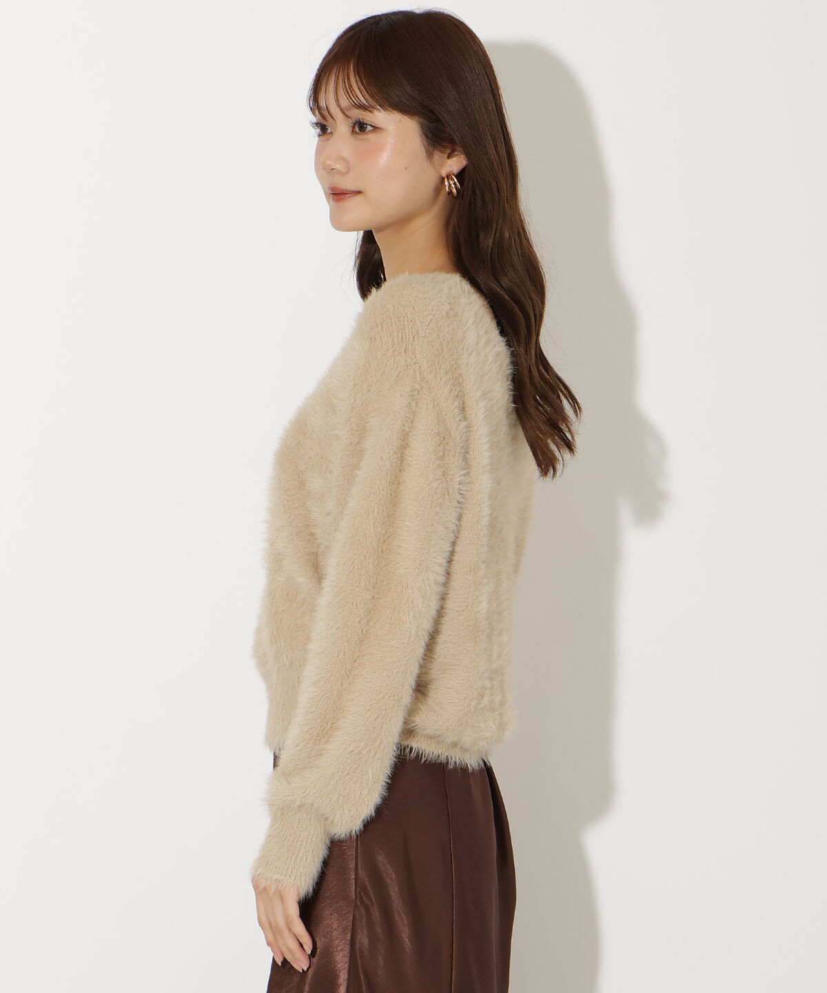 アンドクチュール「前後２WAYシャギーニットプルオーバー」|ニット・セーター|