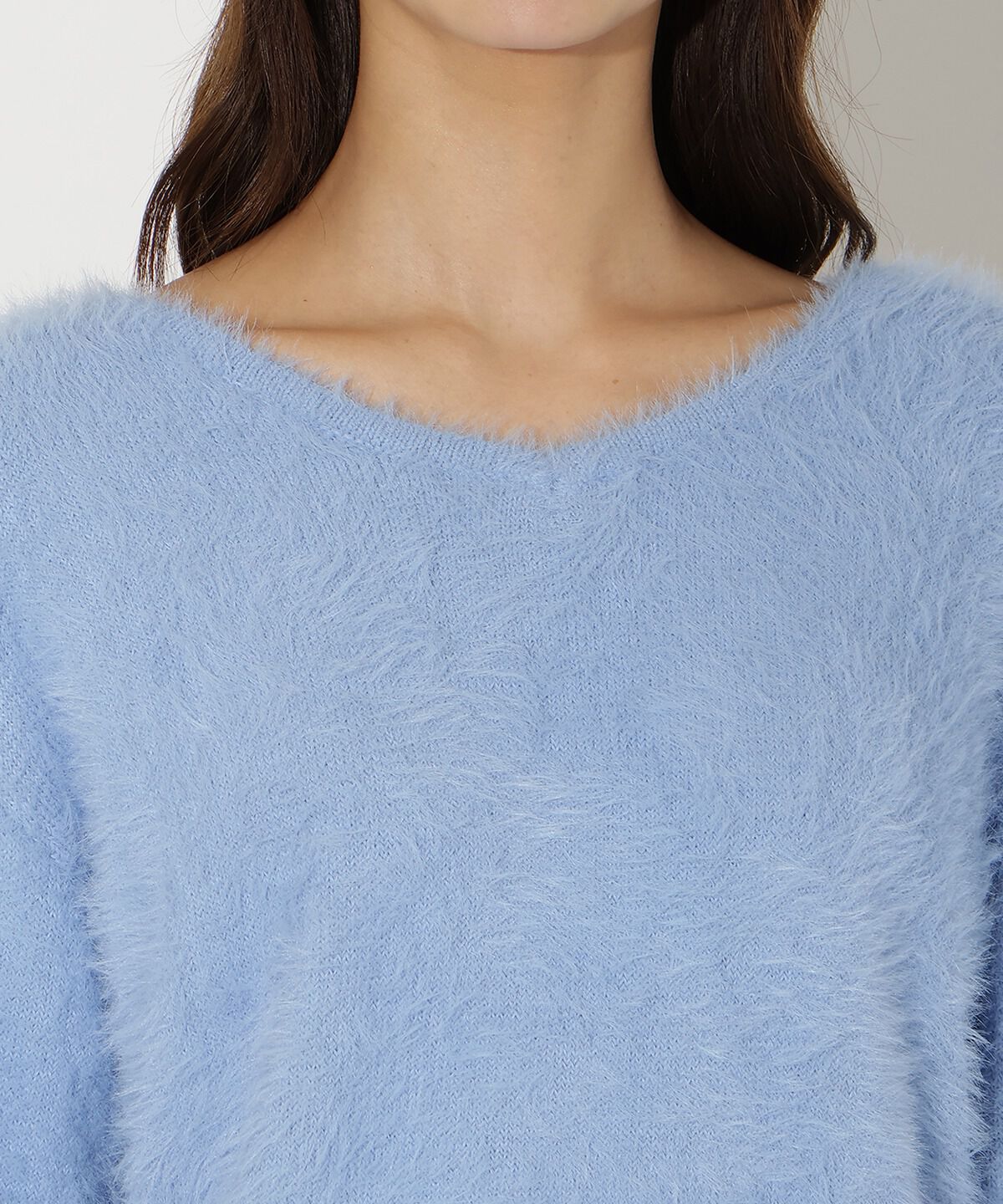 アンドクチュール「前後２WAYシャギーニットプルオーバー」|ニット・セーター|