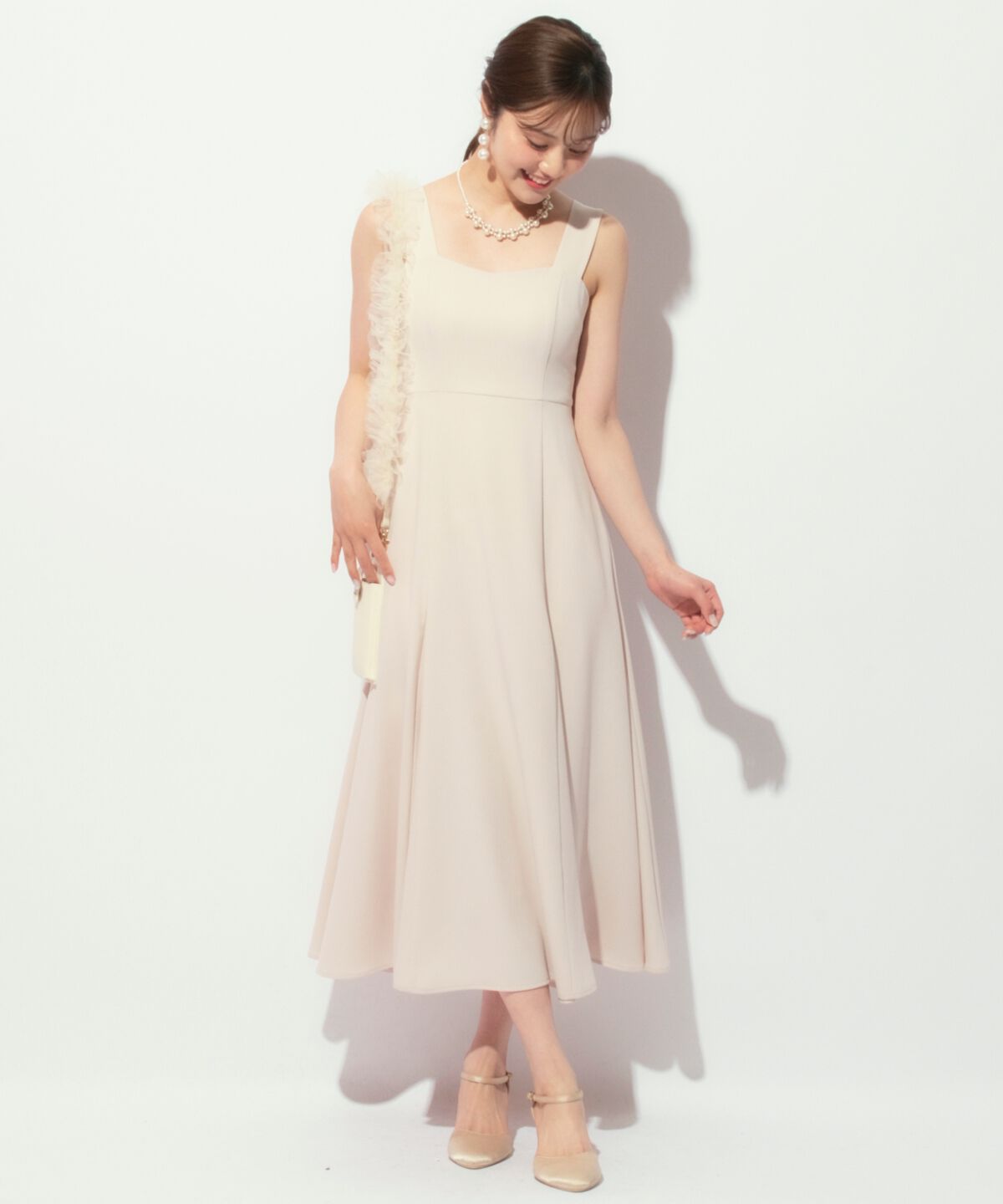 WILLSELECTION「リボンオフショルドレス」|ドレス|