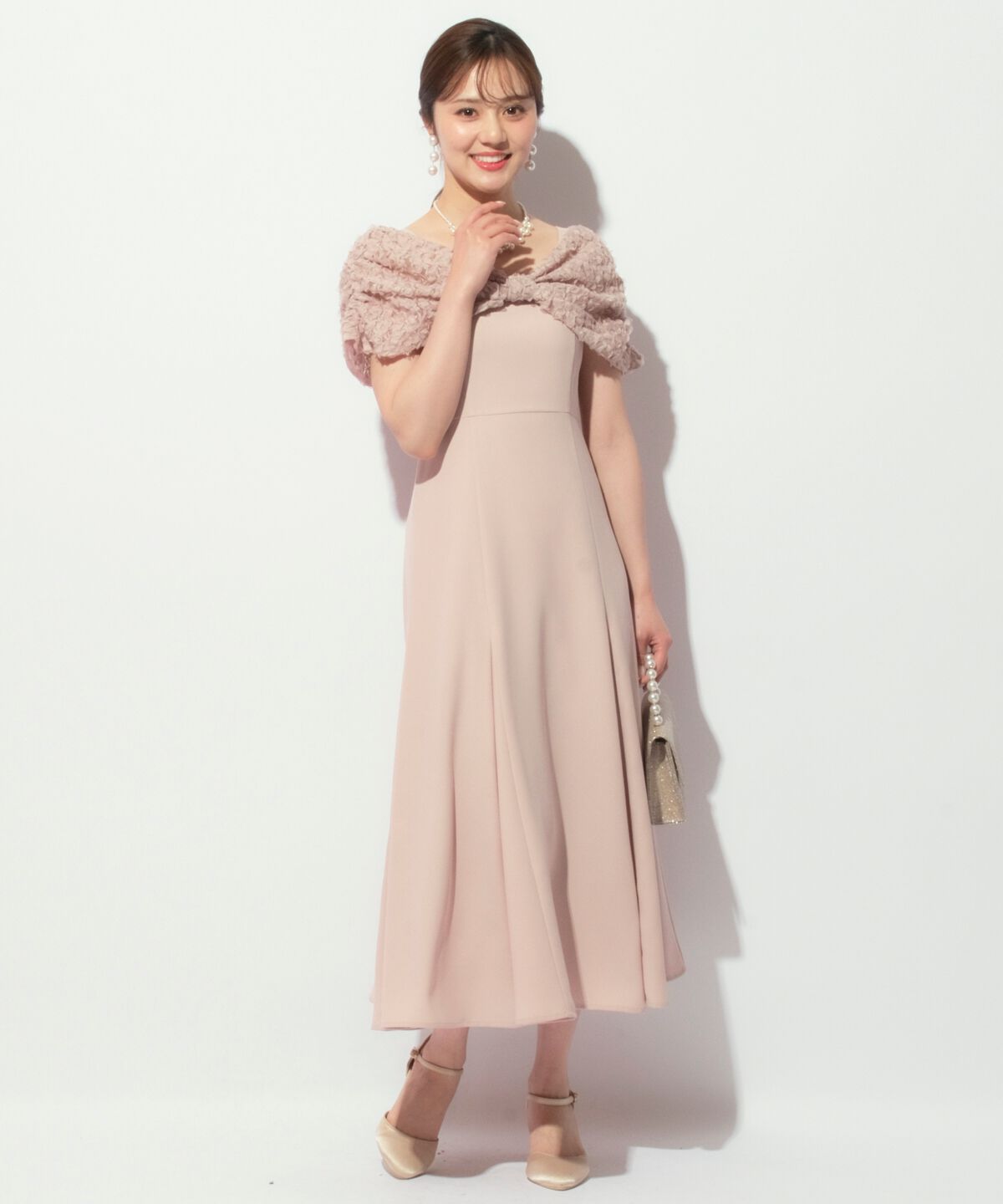 WILLSELECTION「リボンオフショルドレス」|ドレス|