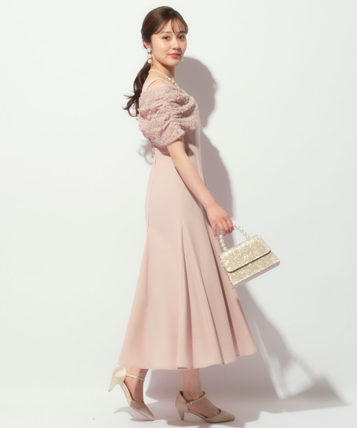 WILLSELECTION「リボンオフショルドレス」|ドレス|