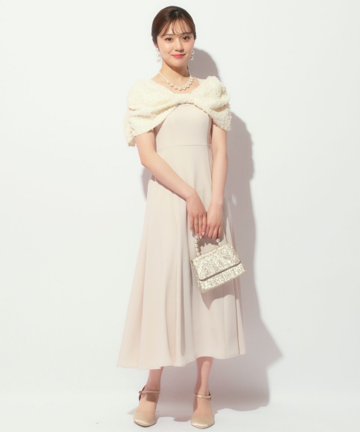 WILLSELECTION「リボンオフショルドレス」|ドレス|