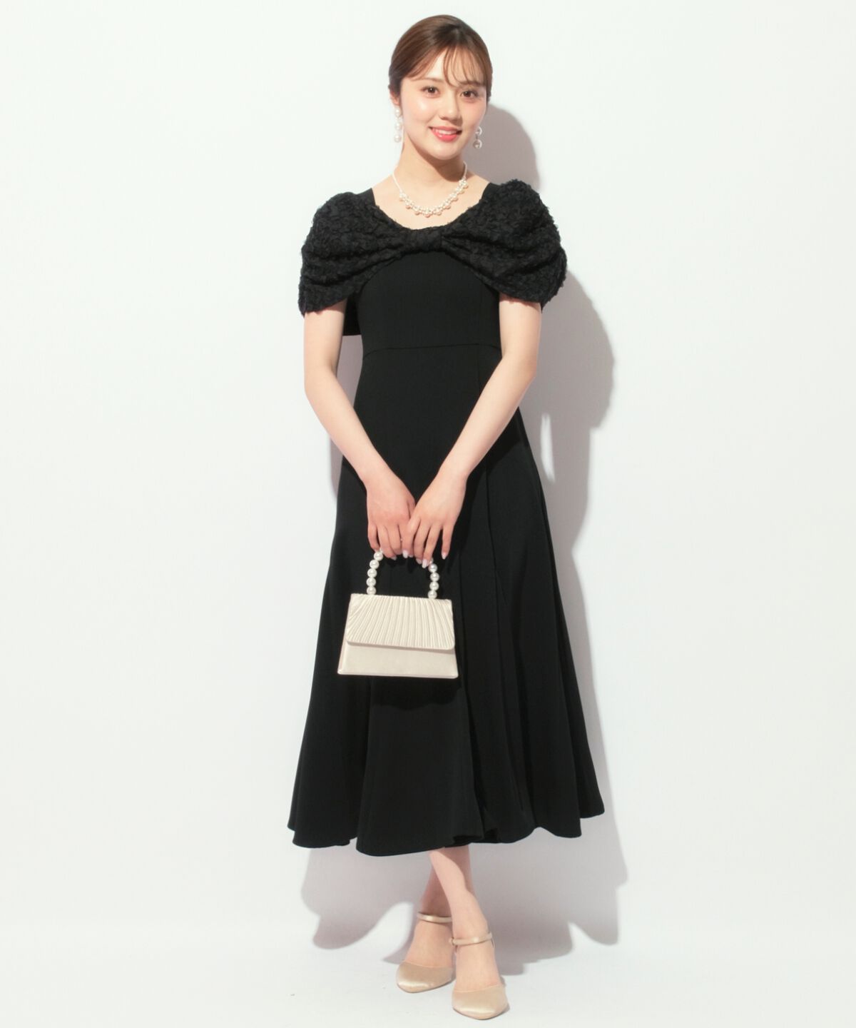 WILLSELECTION「リボンオフショルドレス」|ドレス|