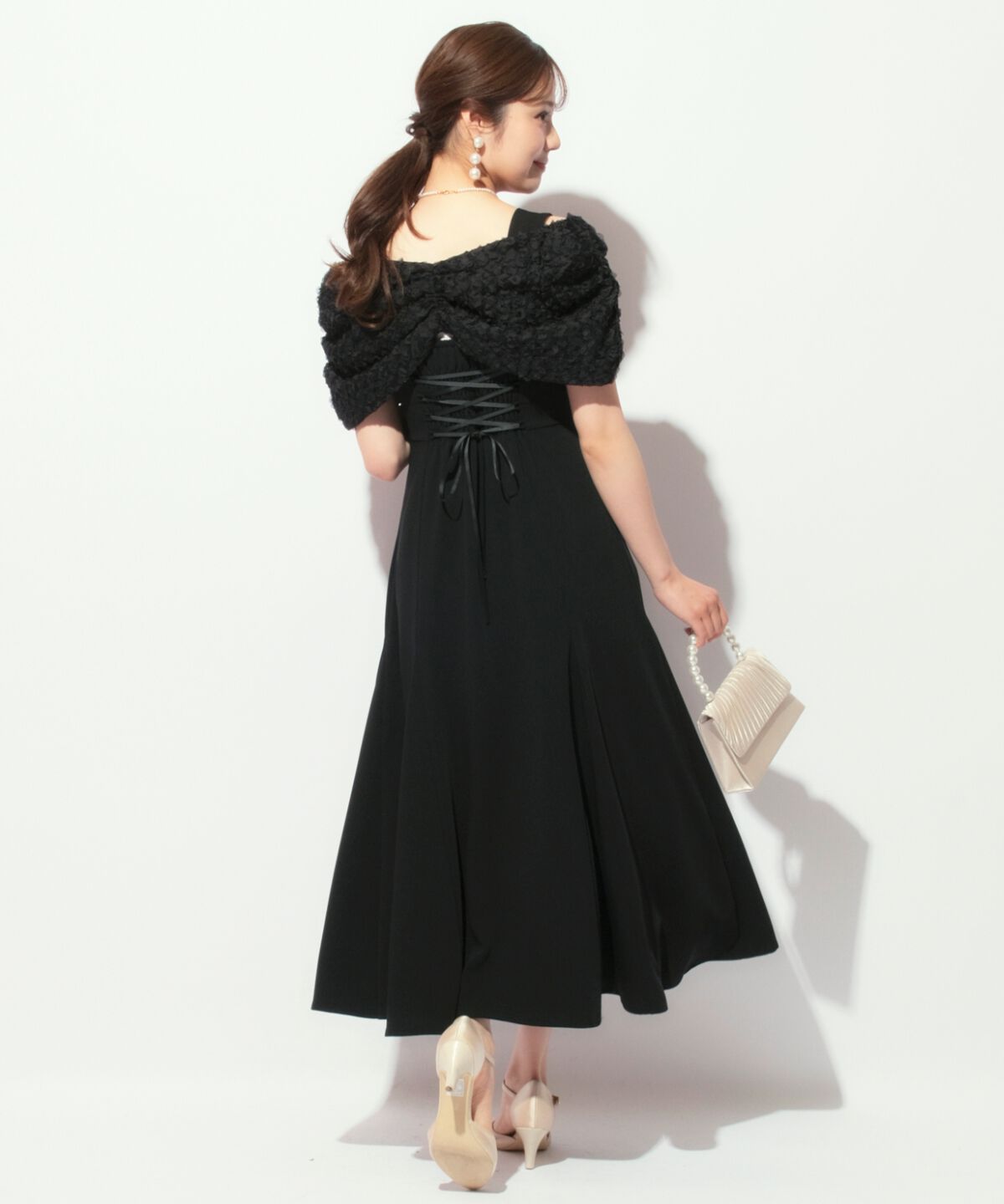 WILLSELECTION「リボンオフショルドレス」|ドレス|