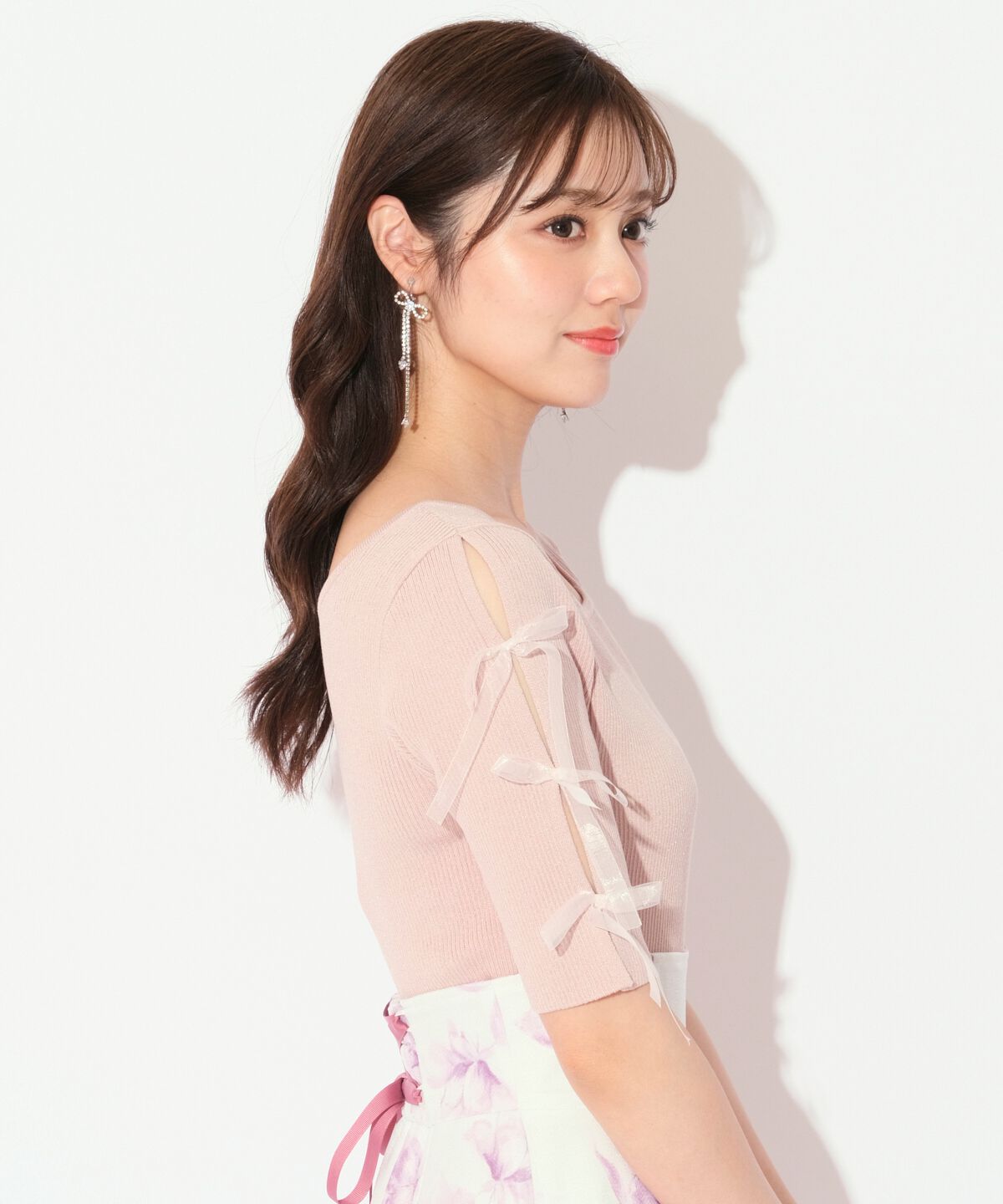 WILLSELECTION「袖リボンニットプルオーバー」|ニット・セーター|