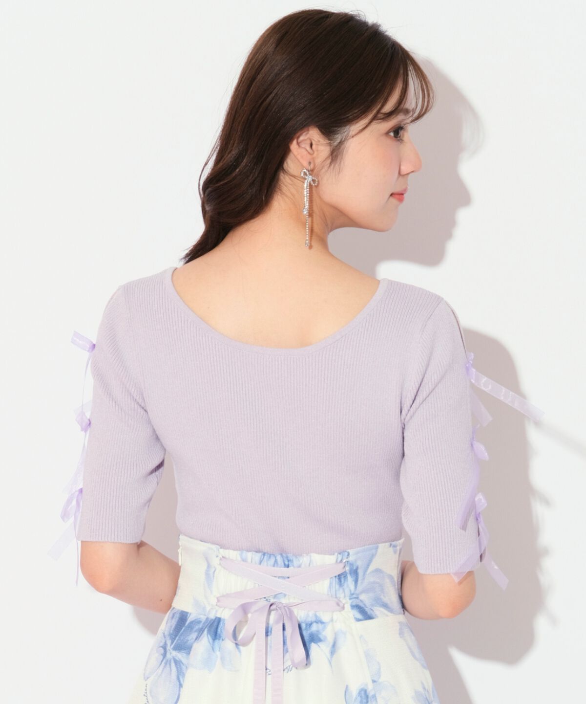 WILLSELECTION「袖リボンニットプルオーバー」|ニット・セーター|