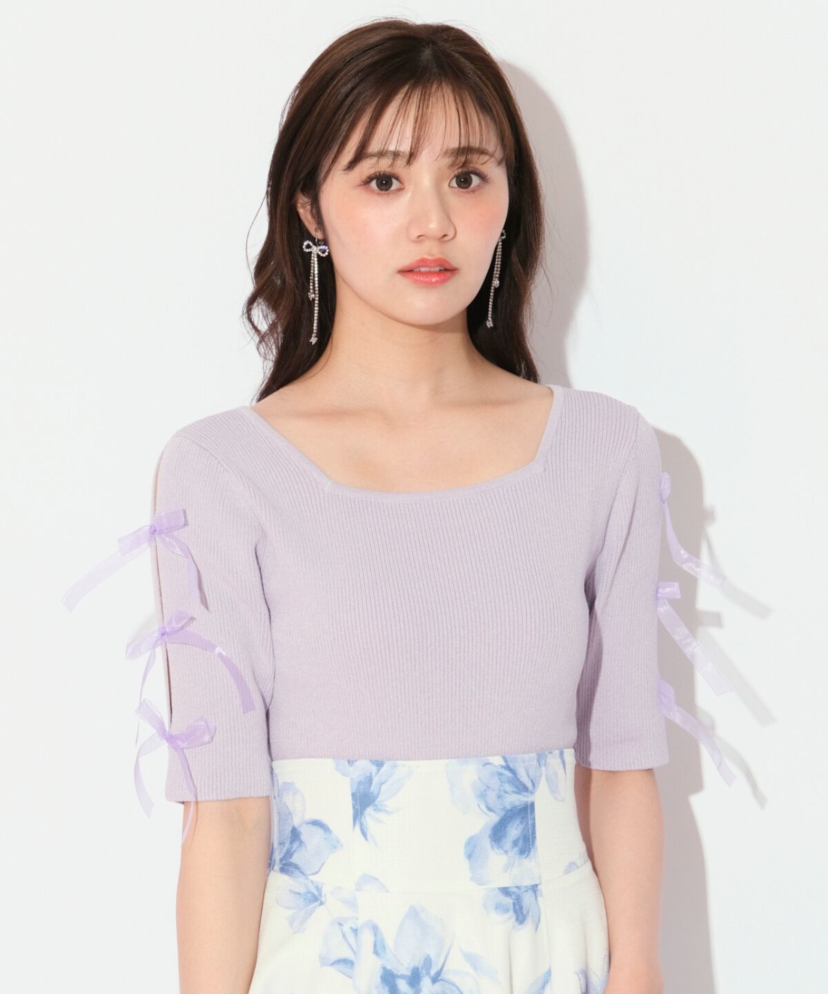 WILLSELECTION「袖リボンニットプルオーバー」|ニット・セーター|