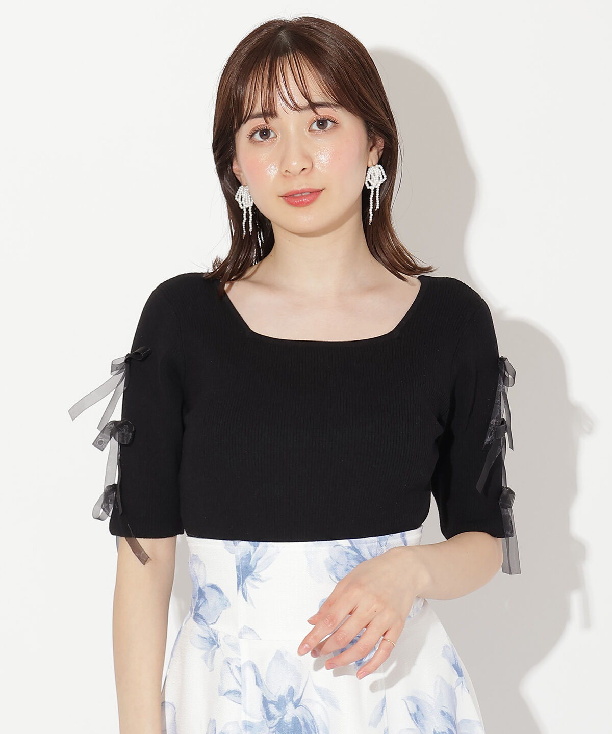 WILLSELECTION「袖リボンニットプルオーバー」|ニット・セーター|