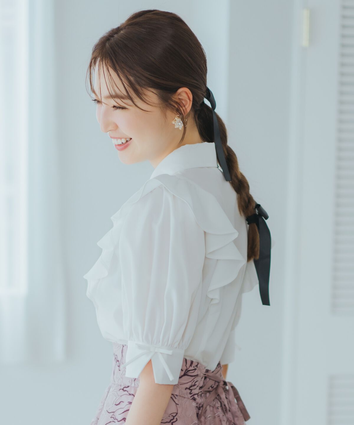 WILLSELECTION「スリーブリボンブラウス」|シャツ・ブラウス|