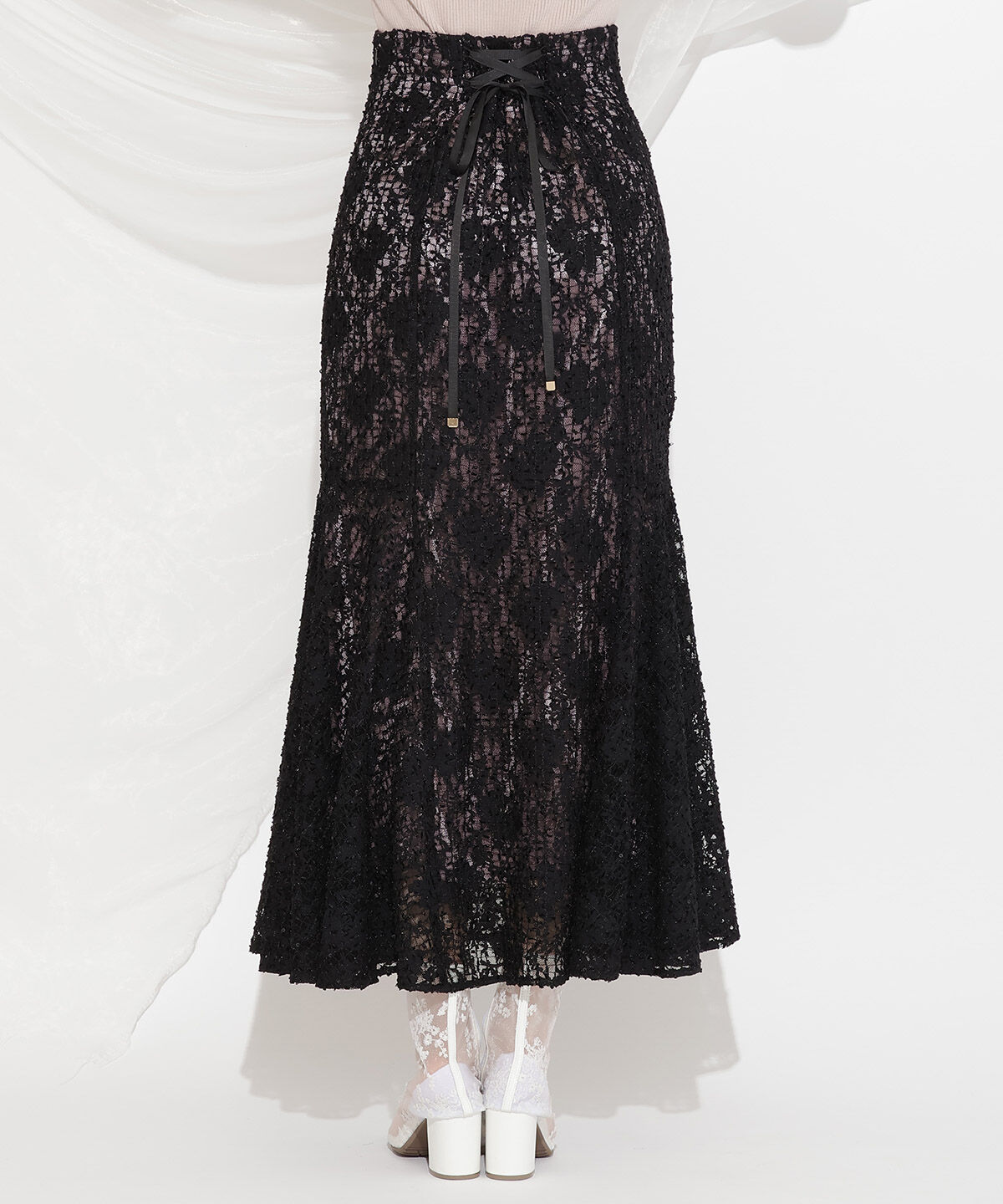 WILLSELECTION「スパンコールレースマーメイドスカート」|フレア|