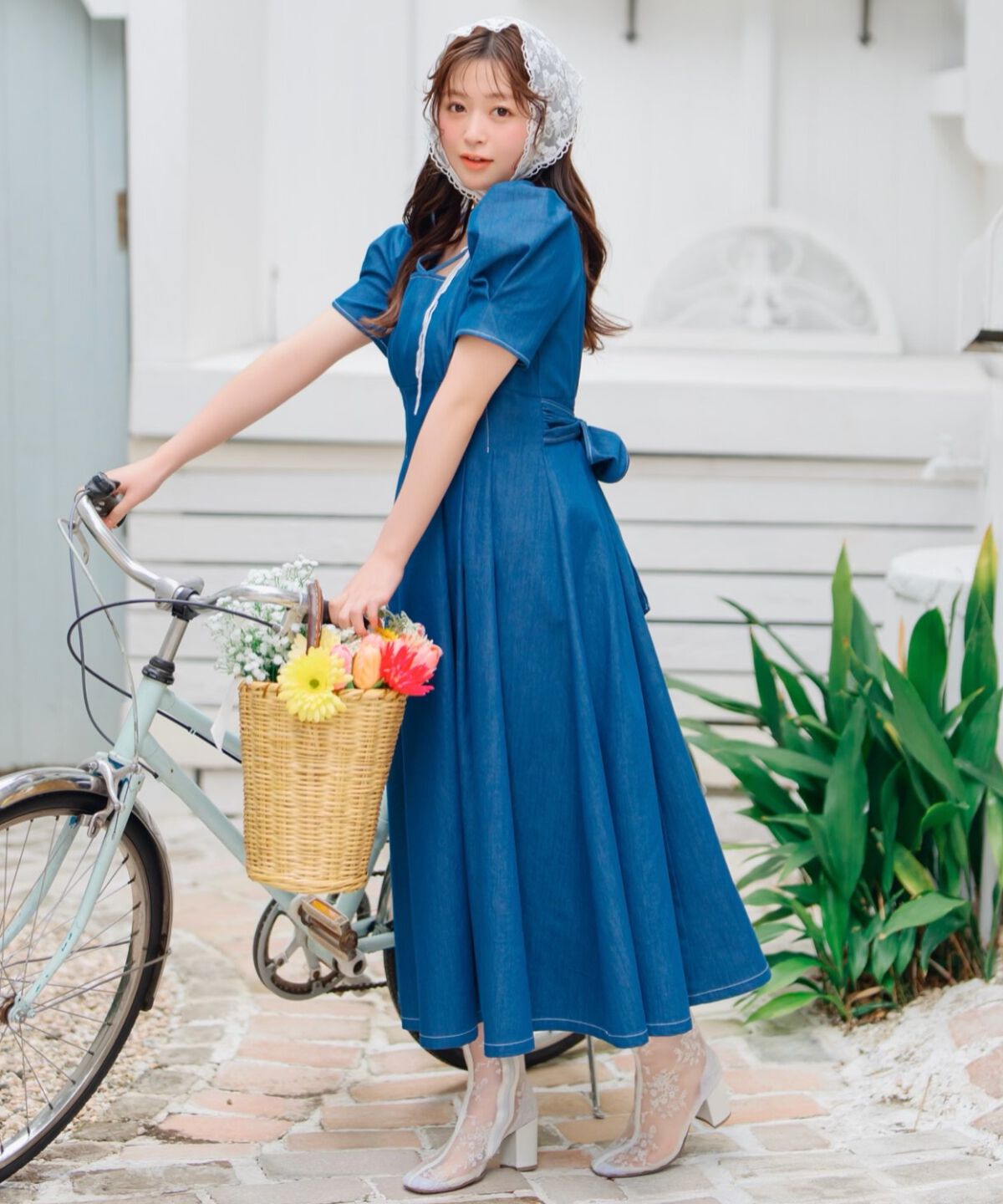 WILLSELECTION「バックリボンデニムワンピース」|ワンピース|